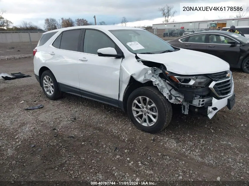 2019 Chevrolet Equinox Lt VIN: 2GNAXUEV4K6178586 Lot: 40757744