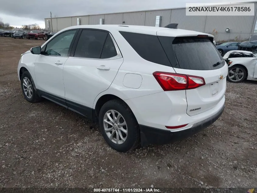 2019 Chevrolet Equinox Lt VIN: 2GNAXUEV4K6178586 Lot: 40757744