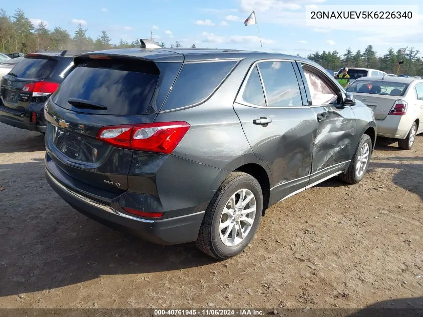 2019 Chevrolet Equinox Lt VIN: 2GNAXUEV5K6226340 Lot: 40761945