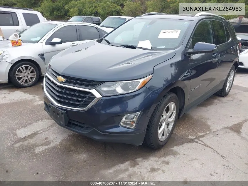 2019 Chevrolet Equinox Lt VIN: 3GNAXLEX7KL264983 Lot: 40765237