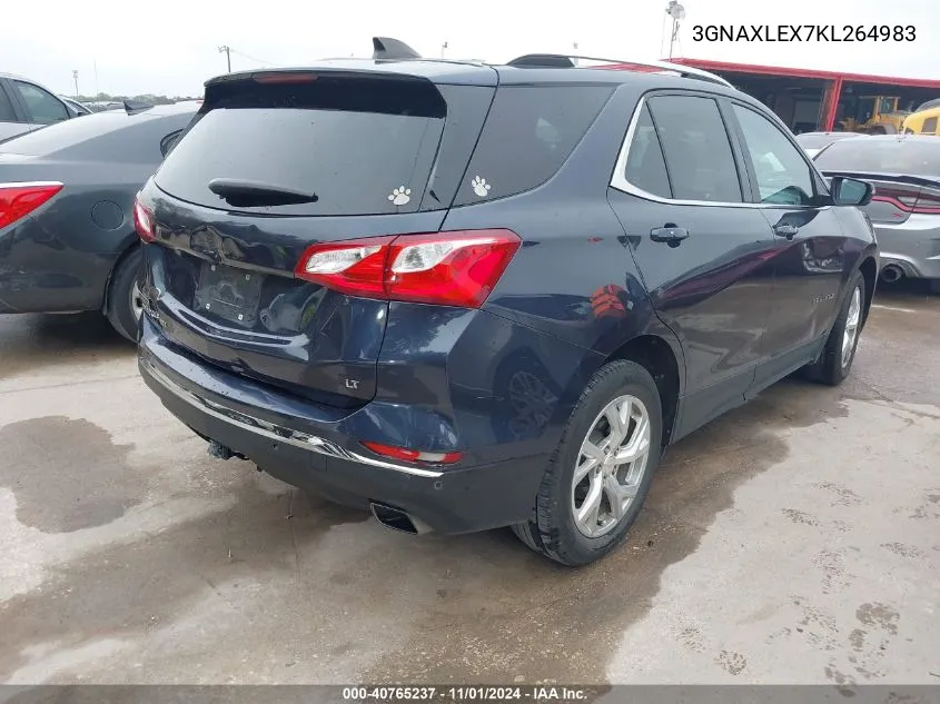 2019 Chevrolet Equinox Lt VIN: 3GNAXLEX7KL264983 Lot: 40765237