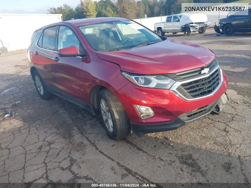 2019 Chevrolet Equinox Lt VIN: 2GNAXKEV1K6235587 Lot: 40766336