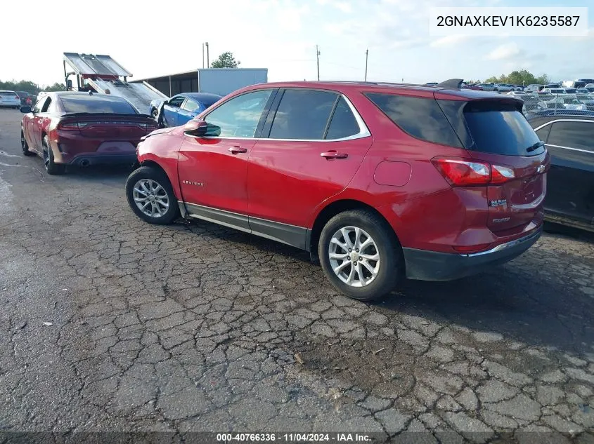 2019 Chevrolet Equinox Lt VIN: 2GNAXKEV1K6235587 Lot: 40766336