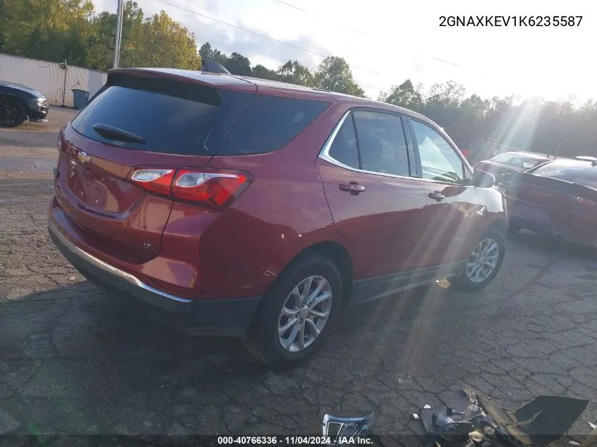 2019 Chevrolet Equinox Lt VIN: 2GNAXKEV1K6235587 Lot: 40766336