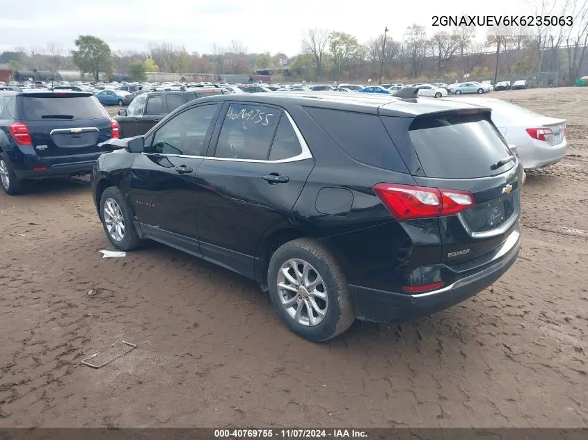 2019 Chevrolet Equinox Lt VIN: 2GNAXUEV6K6235063 Lot: 40769755