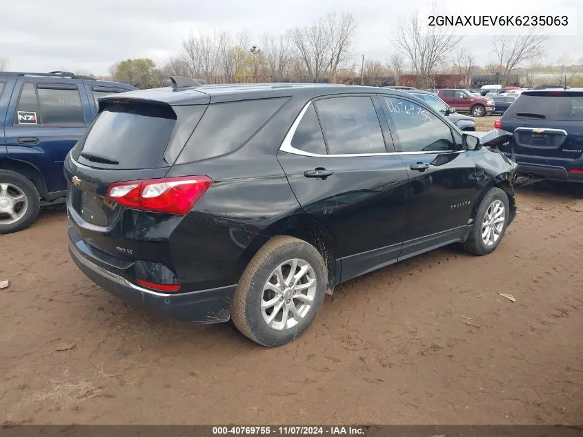 2019 Chevrolet Equinox Lt VIN: 2GNAXUEV6K6235063 Lot: 40769755