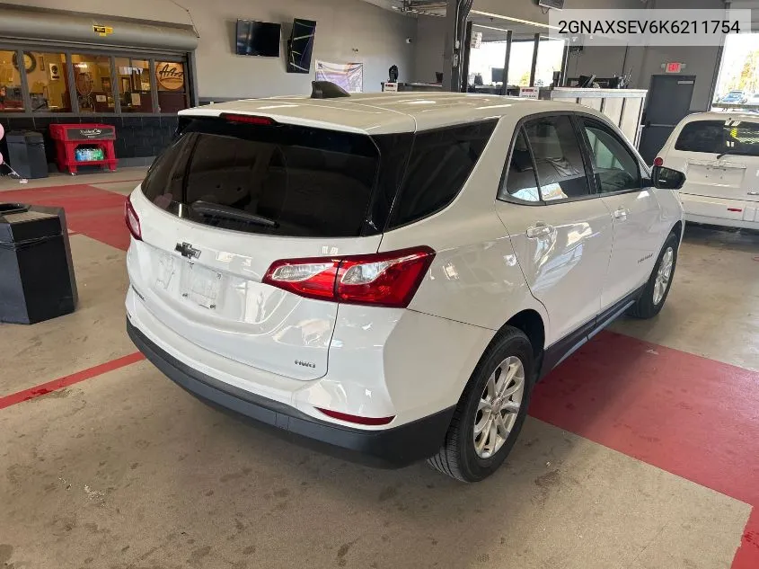 2019 Chevrolet Equinox Ls VIN: 2GNAXSEV6K6211754 Lot: 40769901