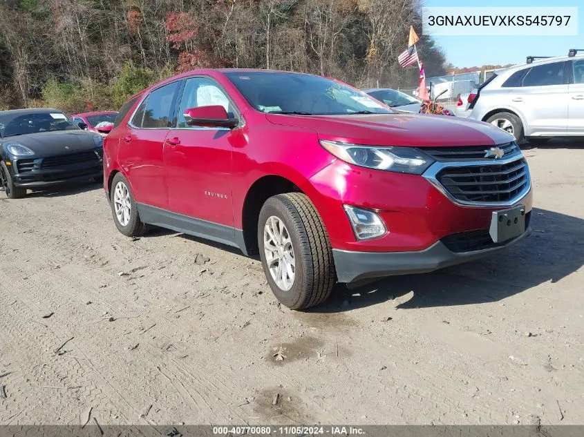 2019 Chevrolet Equinox Lt VIN: 3GNAXUEVXKS545797 Lot: 40770080