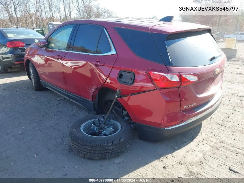 2019 Chevrolet Equinox Lt VIN: 3GNAXUEVXKS545797 Lot: 40770080