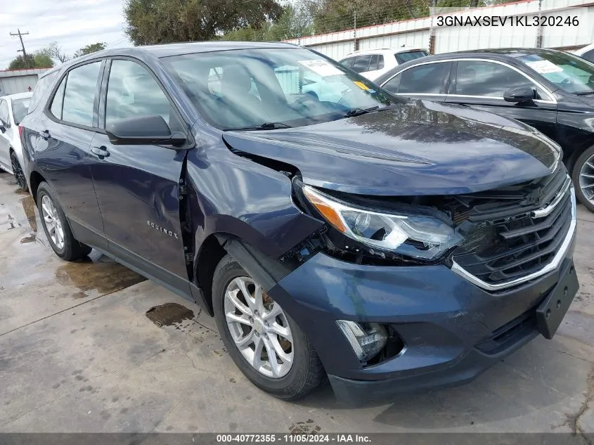 2019 Chevrolet Equinox Ls VIN: 3GNAXSEV1KL320246 Lot: 40772355