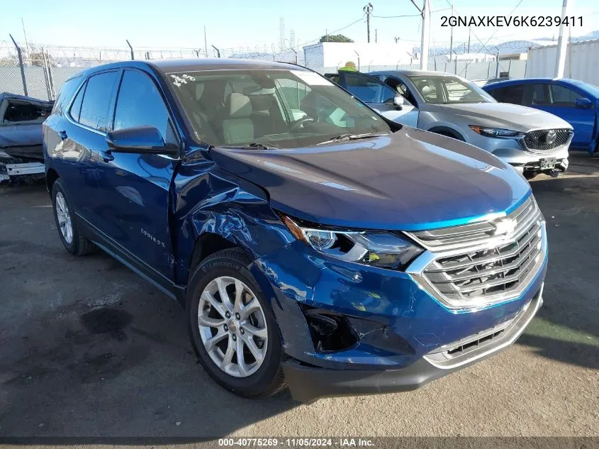 2019 Chevrolet Equinox Lt VIN: 2GNAXKEV6K6239411 Lot: 40775269