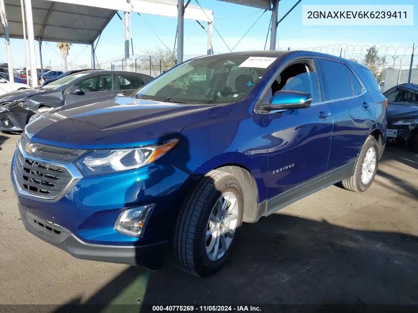 2019 Chevrolet Equinox Lt VIN: 2GNAXKEV6K6239411 Lot: 40775269