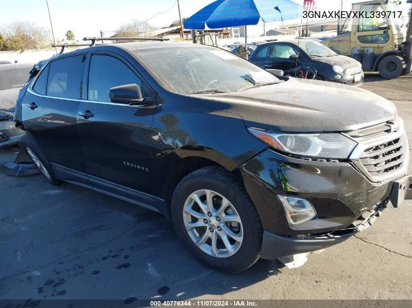 2019 Chevrolet Equinox Lt VIN: 3GNAXKEVXKL339717 Lot: 40776344