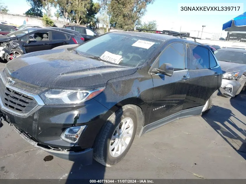 2019 Chevrolet Equinox Lt VIN: 3GNAXKEVXKL339717 Lot: 40776344