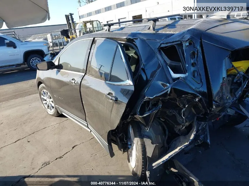 2019 Chevrolet Equinox Lt VIN: 3GNAXKEVXKL339717 Lot: 40776344