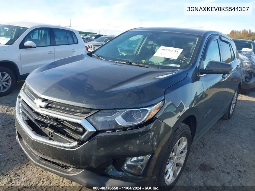 2019 Chevrolet Equinox Lt VIN: 3GNAXKEV0KS544307 Lot: 40776558