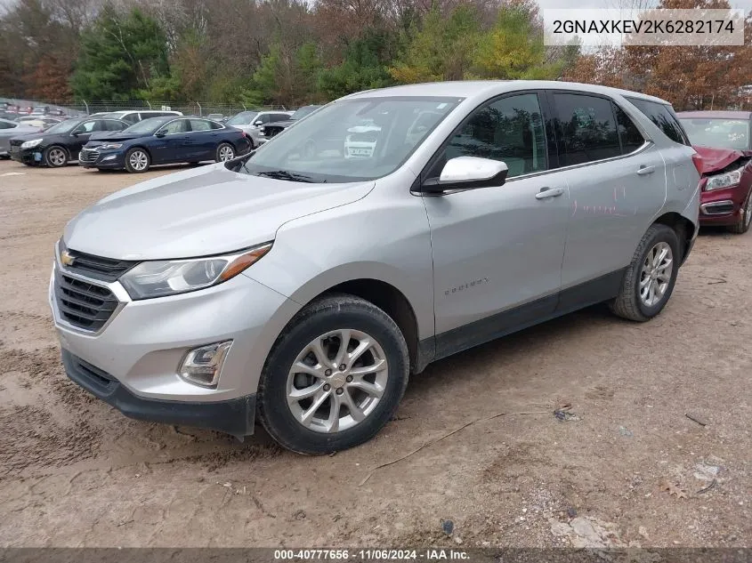 2019 Chevrolet Equinox Lt VIN: 2GNAXKEV2K6282174 Lot: 40777656