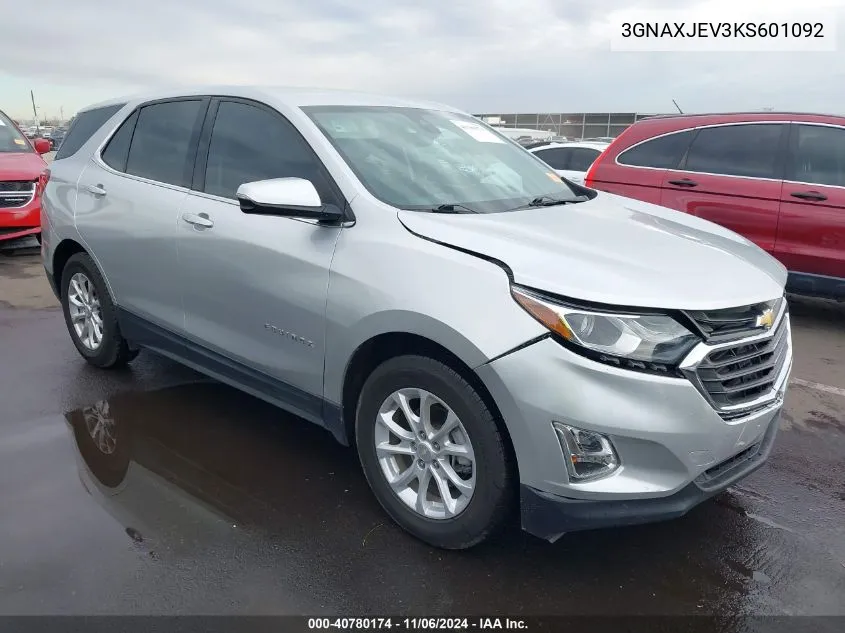 3GNAXJEV3KS601092 2019 Chevrolet Equinox Lt