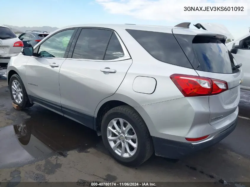 3GNAXJEV3KS601092 2019 Chevrolet Equinox Lt