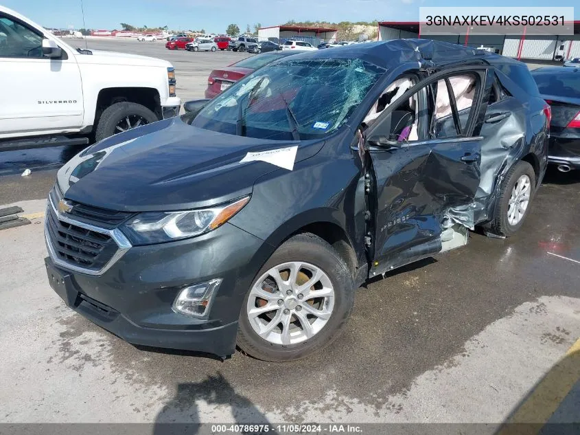 2019 Chevrolet Equinox Lt VIN: 3GNAXKEV4KS502531 Lot: 40786975