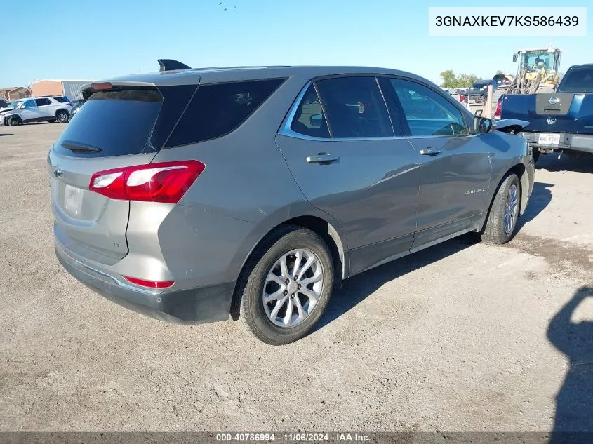 2019 Chevrolet Equinox Lt VIN: 3GNAXKEV7KS586439 Lot: 40786994