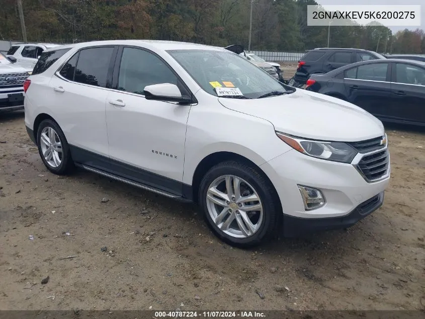 2019 Chevrolet Equinox Lt VIN: 2GNAXKEV5K6200275 Lot: 40787224