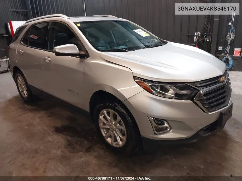 2019 Chevrolet Equinox Lt VIN: 3GNAXUEV4KS546170 Lot: 40788171