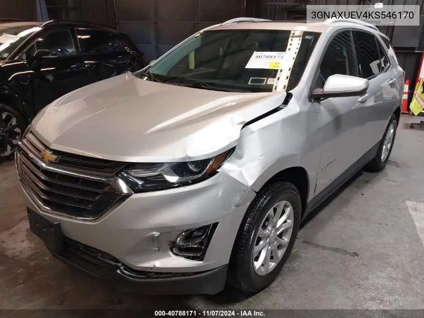 2019 Chevrolet Equinox Lt VIN: 3GNAXUEV4KS546170 Lot: 40788171