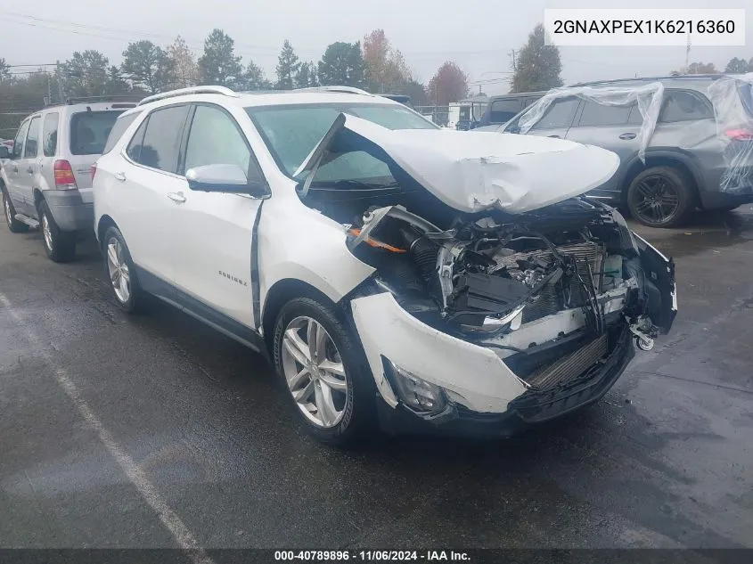 2019 Chevrolet Equinox Premier VIN: 2GNAXPEX1K6216360 Lot: 40789896