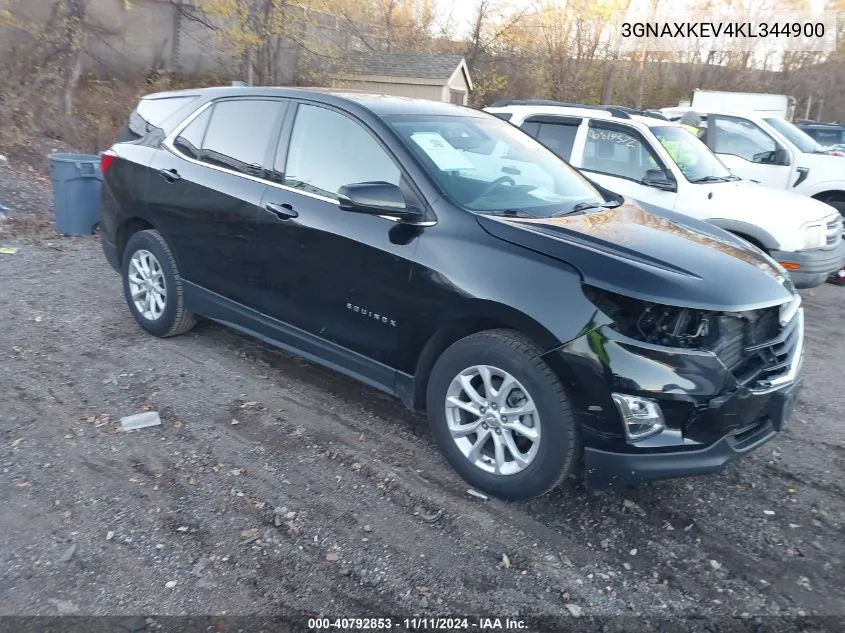 2019 Chevrolet Equinox Lt VIN: 3GNAXKEV4KL344900 Lot: 40792853