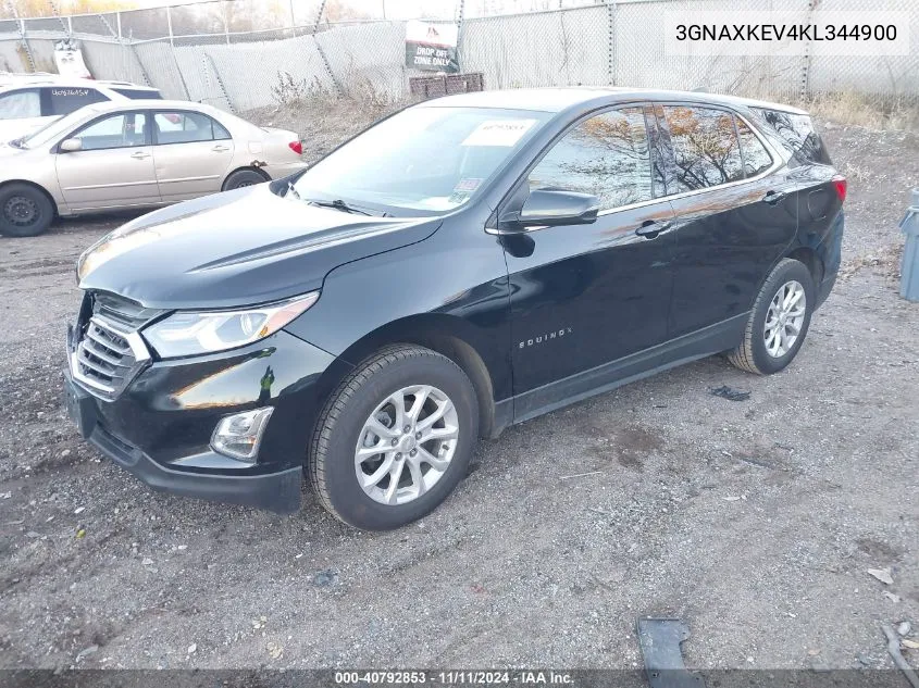 2019 Chevrolet Equinox Lt VIN: 3GNAXKEV4KL344900 Lot: 40792853