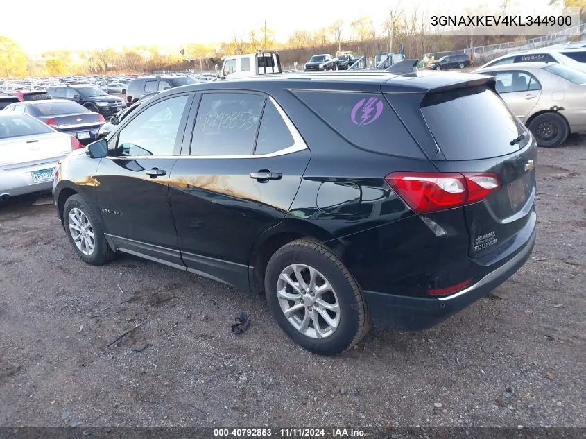 2019 Chevrolet Equinox Lt VIN: 3GNAXKEV4KL344900 Lot: 40792853