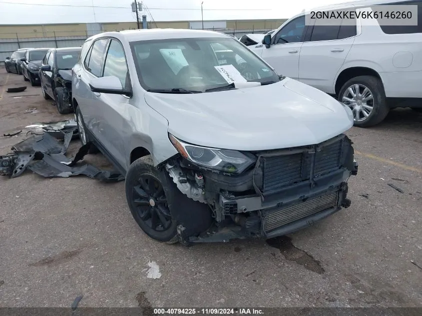 2019 Chevrolet Equinox Lt VIN: 2GNAXKEV6K6146260 Lot: 40794225