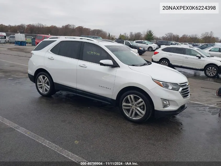 2019 Chevrolet Equinox Premier VIN: 2GNAXPEX0K6224398 Lot: 40799904