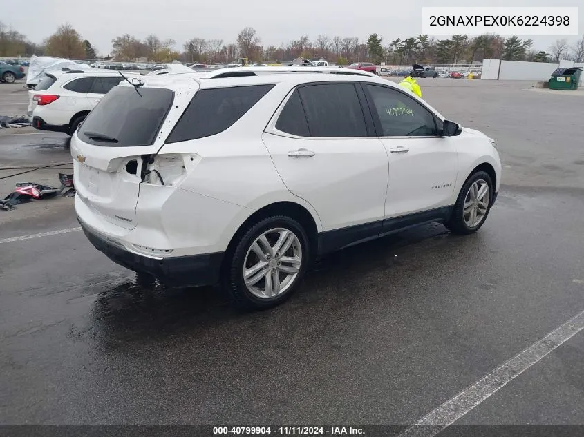 2019 Chevrolet Equinox Premier VIN: 2GNAXPEX0K6224398 Lot: 40799904