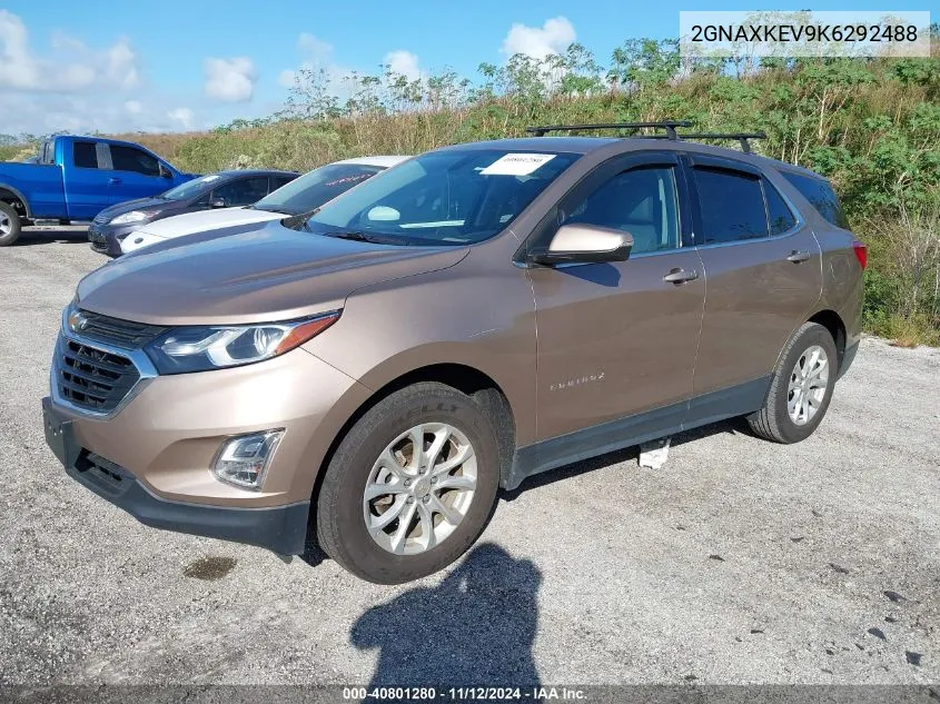 2019 Chevrolet Equinox Lt VIN: 2GNAXKEV9K6292488 Lot: 40801280