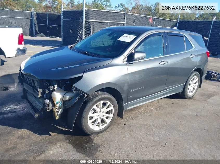 2019 Chevrolet Equinox Lt VIN: 2GNAXKEV6K6227632 Lot: 40804029