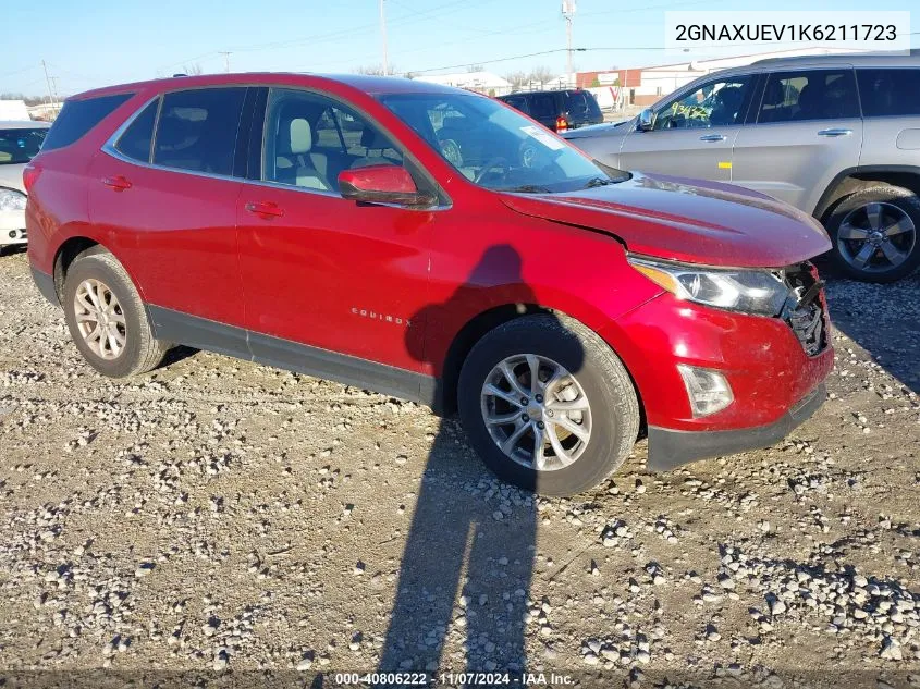 2019 Chevrolet Equinox Lt VIN: 2GNAXUEV1K6211723 Lot: 40806222