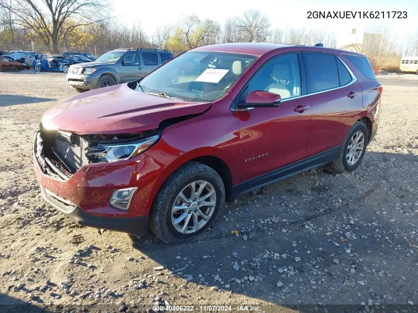 2019 Chevrolet Equinox Lt VIN: 2GNAXUEV1K6211723 Lot: 40806222