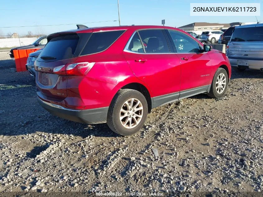 2019 Chevrolet Equinox Lt VIN: 2GNAXUEV1K6211723 Lot: 40806222