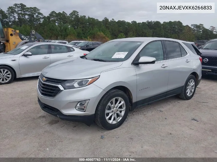 2019 Chevrolet Equinox Lt VIN: 2GNAXJEVXK6266833 Lot: 40807763