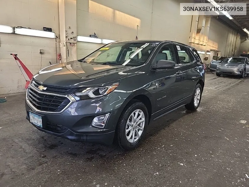 2019 Chevrolet Equinox Ls VIN: 3GNAXSEV1KS639958 Lot: 40809674