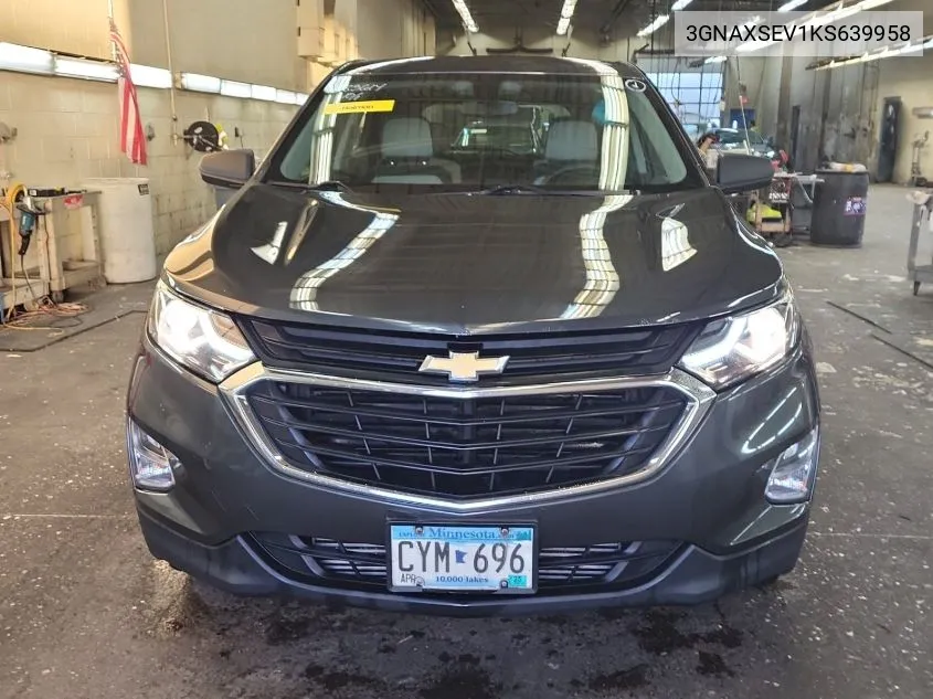 2019 Chevrolet Equinox Ls VIN: 3GNAXSEV1KS639958 Lot: 40809674