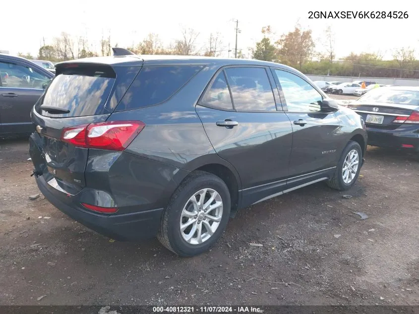 2019 Chevrolet Equinox Ls VIN: 2GNAXSEV6K6284526 Lot: 40812321