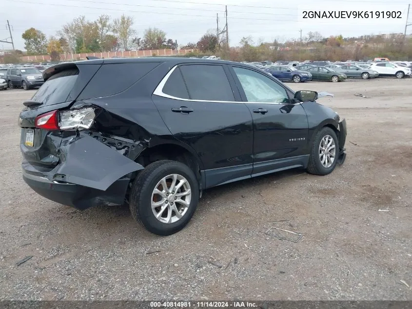 2019 Chevrolet Equinox Lt VIN: 2GNAXUEV9K6191902 Lot: 40814981