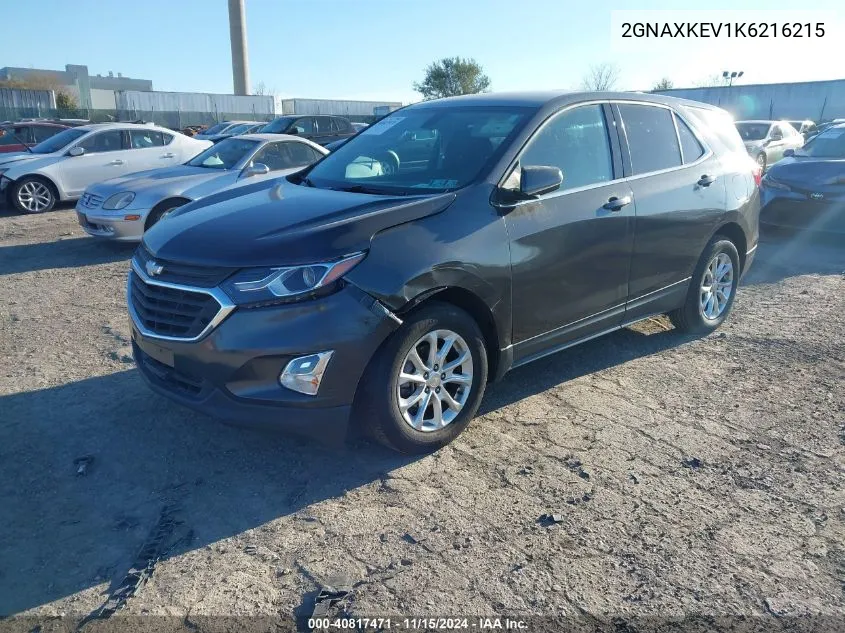 2019 Chevrolet Equinox Lt VIN: 2GNAXKEV1K6216215 Lot: 40817471