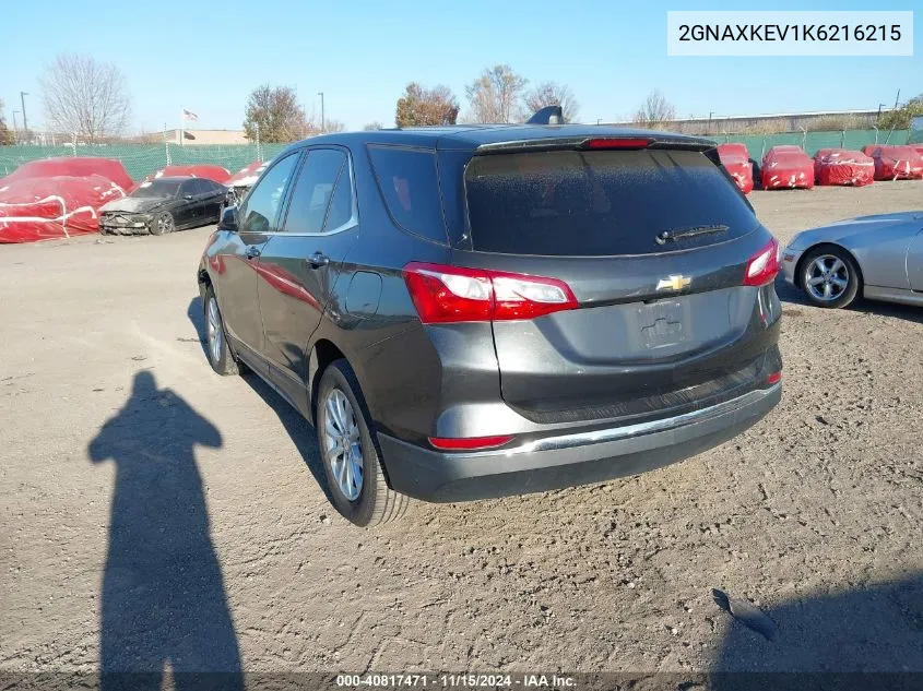 2019 Chevrolet Equinox Lt VIN: 2GNAXKEV1K6216215 Lot: 40817471