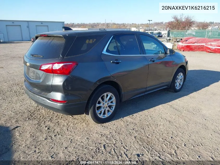 2019 Chevrolet Equinox Lt VIN: 2GNAXKEV1K6216215 Lot: 40817471