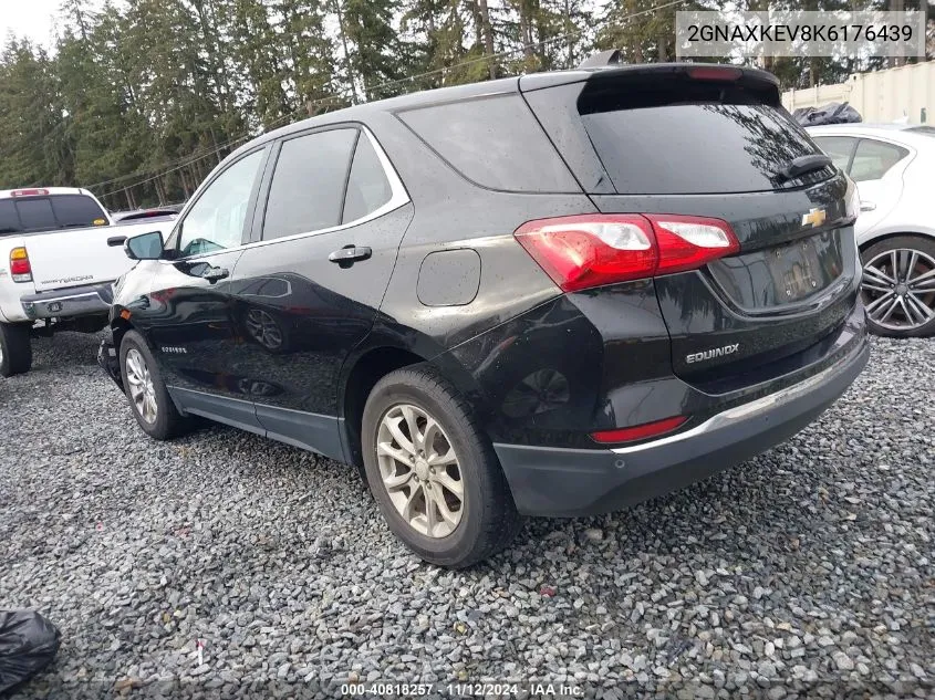 2019 Chevrolet Equinox Lt VIN: 2GNAXKEV8K6176439 Lot: 40818257