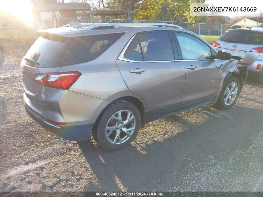 2019 Chevrolet Equinox Premier VIN: 2GNAXXEV7K6143669 Lot: 40824612